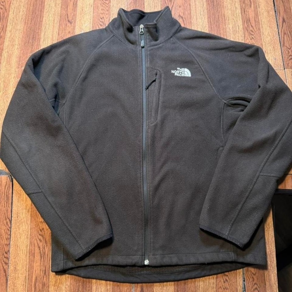 The North Face Grey Fleece Apex‎ TNF Wind Jacket Medium